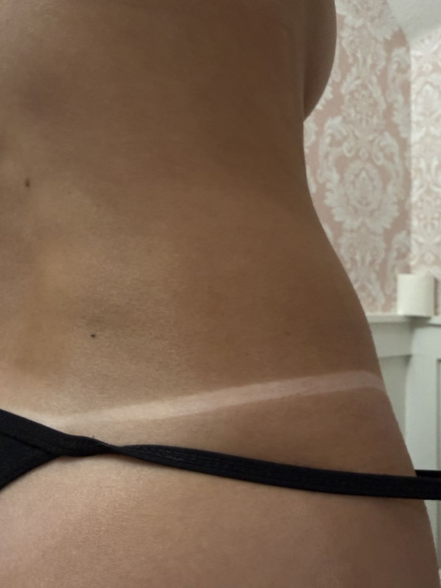 Spray tan line result