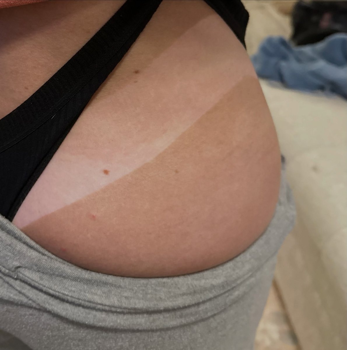 Spray tan line result