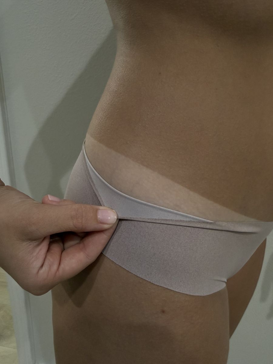 Spray tan line result