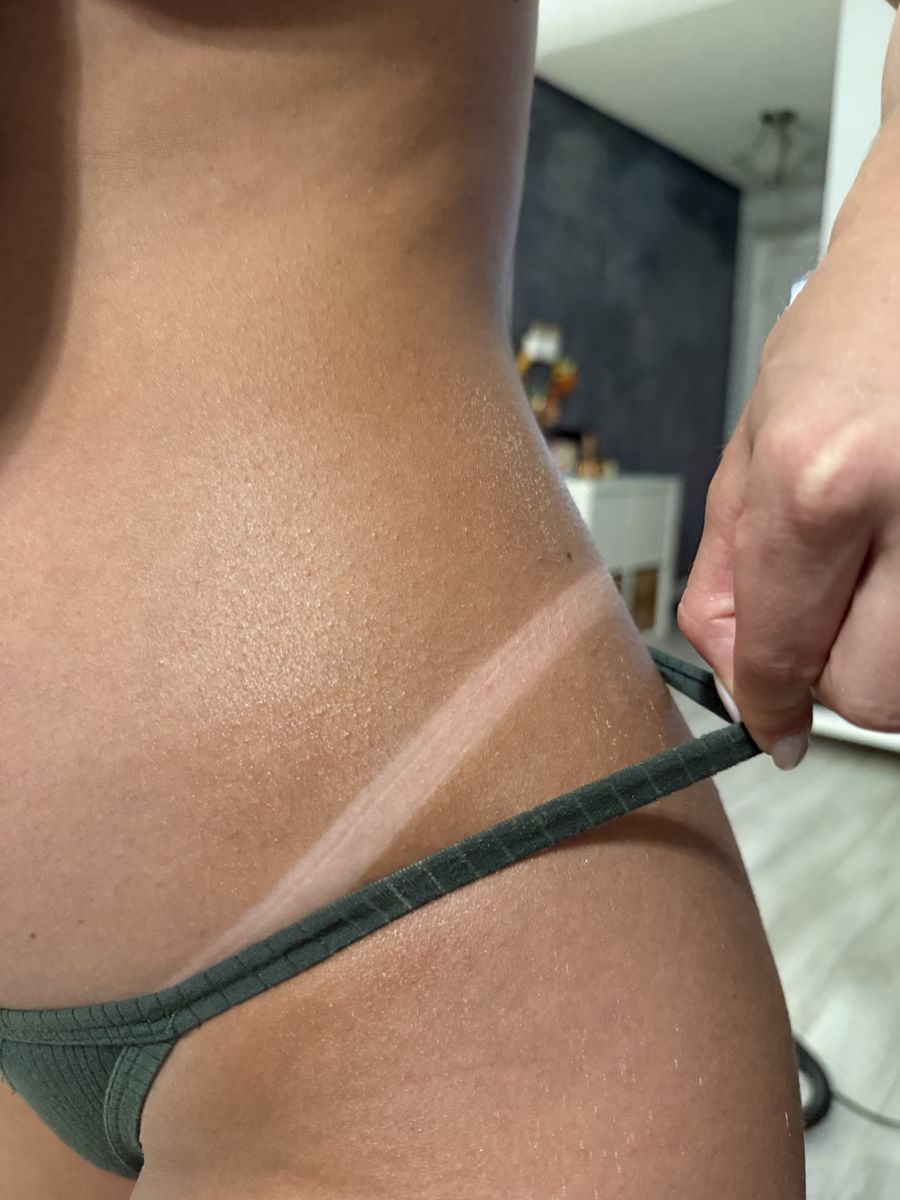 Spray tan line result